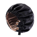 Satin nightcap invisible flat adjustable buckle artificial silk double-layer round hat shower cap beauty hair hat