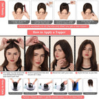 Hair Toppers for Women Gray Hair Toppers for Women 100% Remy Human Hair Grey Hair Toppers for Women with Thinning Hair Clip in Hair Toppers Short Hair Pieces for Women Real Hair Toppers Grey