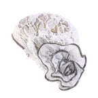 New Breathable Shiny Lace Large Flower Headscarf Hat Versatile Retro Fashion Hat Tjm-202