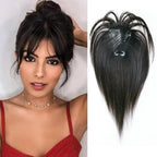 Hair Toppers for Women Real Human Hair Bangs Hair Clip French Fake Clip in Bangs Hair Pieces