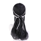 Imitation Silk Edge Long Tail Pirate Hat Hip-Hop Cloak Towel Hat Toe Hat silky durag
