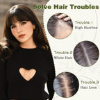 Clip in Bangs 100% Human Hair Toppers 360°3D Hair Pieces Clip On Air Bangs Extensions