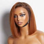 Ginger Ombre Straight Bob Wigs for Summer