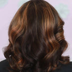 Perruque Bob Lisse Cheveux Naturels Miel Blond Effet Mèches