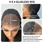Kinky Straight Lace Front Long Wigs
