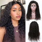 Perruques en cheveux naturels avec dentelle frontale et longues ondulations