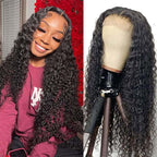 Perruques en cheveux naturels avec dentelle frontale et longues ondulations