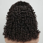 Perruques bouclées ondulées Fumi Lace Front noires naturelles