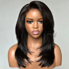 Shaggy Layered Cut Wigs With Side-swept Bangs